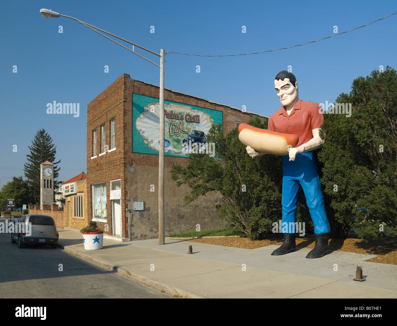 USA, Illinois, Route 66, Atlanta, Bunyon's Statue (a Route 66 Stock
