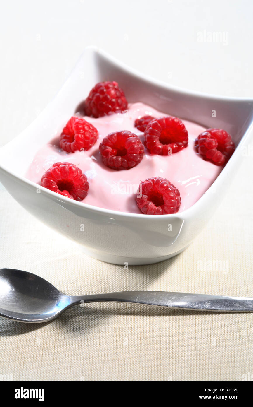 Raspberries with yogurt Stock Photo, Royalty Free Image 17414366 Alamy