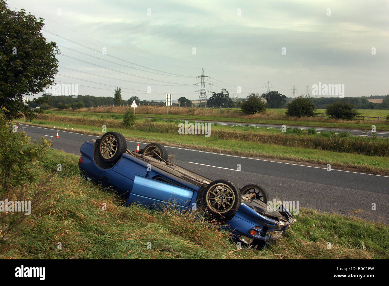 subaru-impreza-picture-shows-a-non-fatal-car-accident-on-the-a1307-B0C1FW.jpg