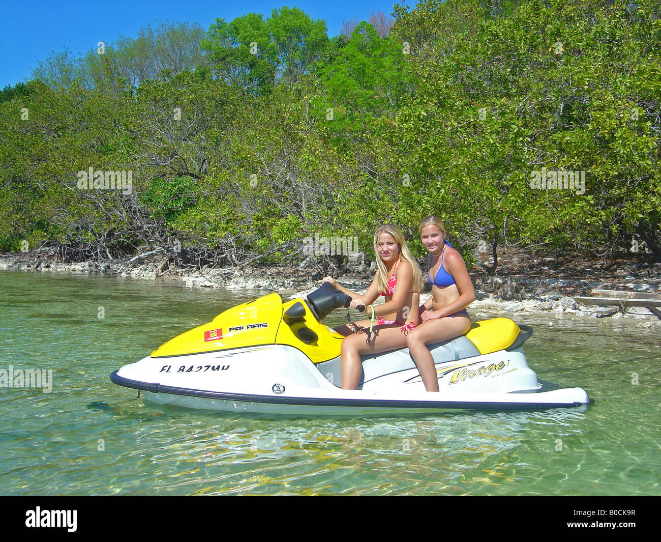 Girls on jetski Stock Photo 17488963 Alamy