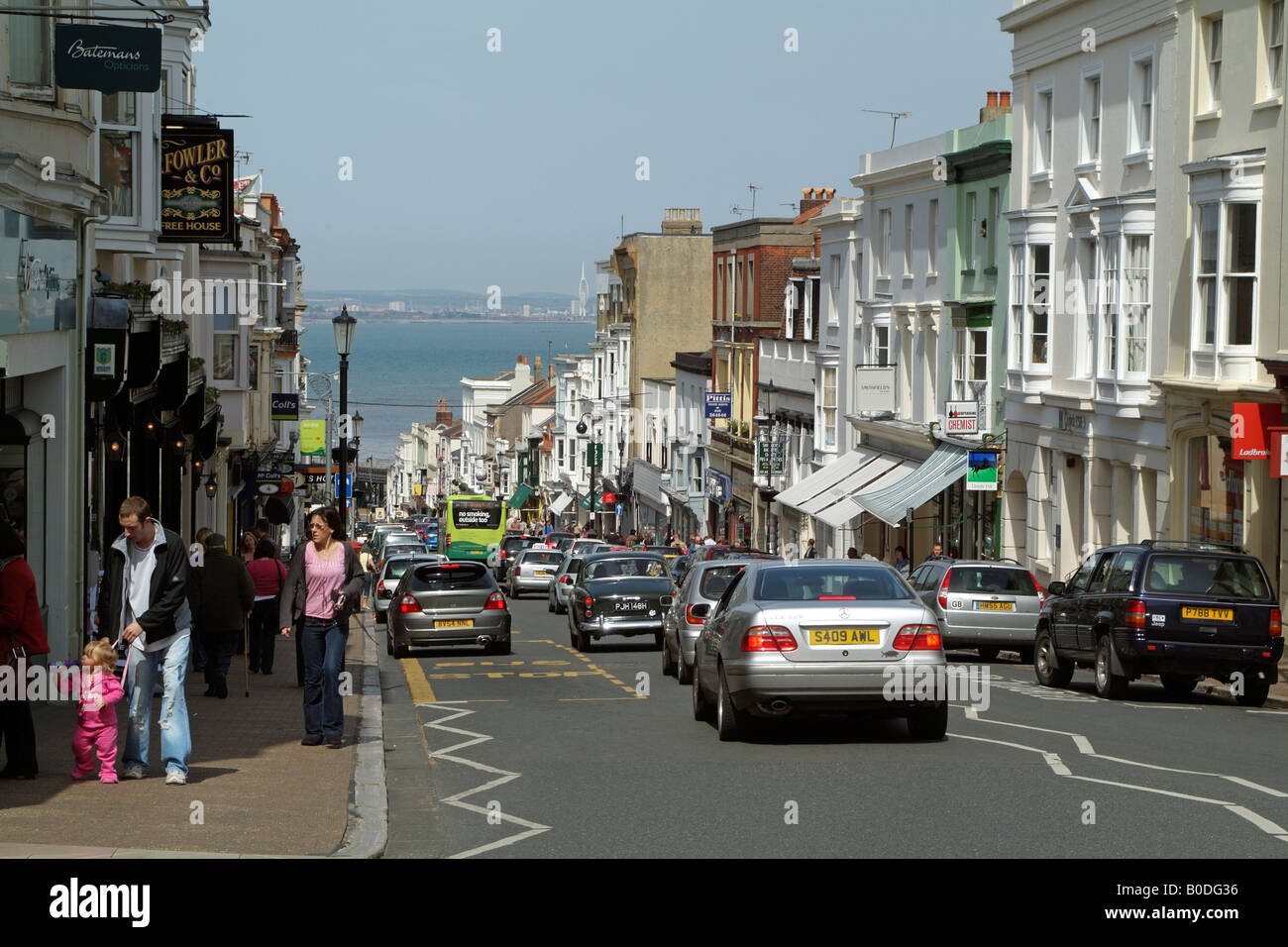 Union Street Shopping in the town centre of Ryde Isle of Wight Stock Photo, Royalty Free Image