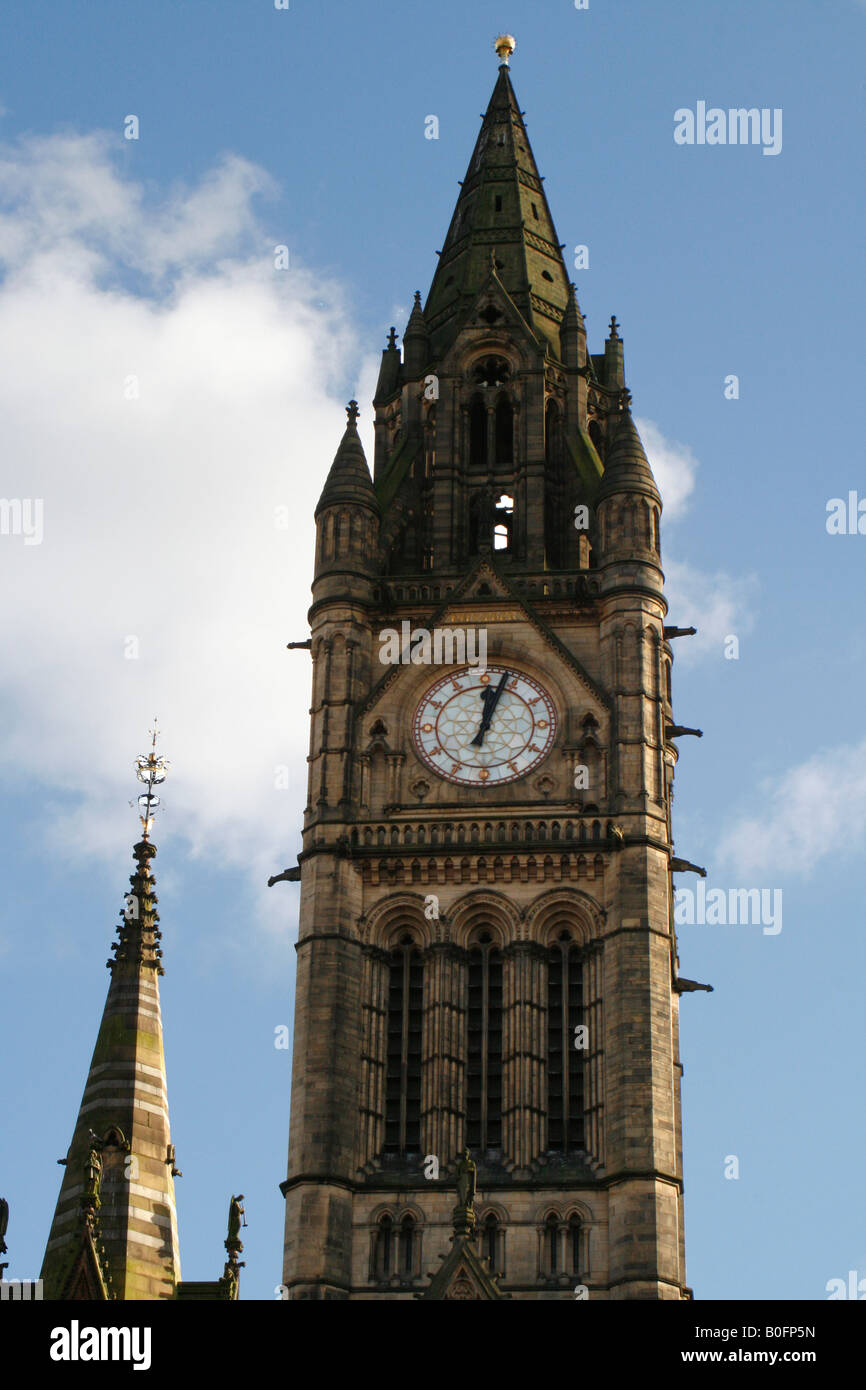 The clock tower of the Town Hall, Manchester, UK Stock Photo, Royalty Free Image 17557057 Alamy