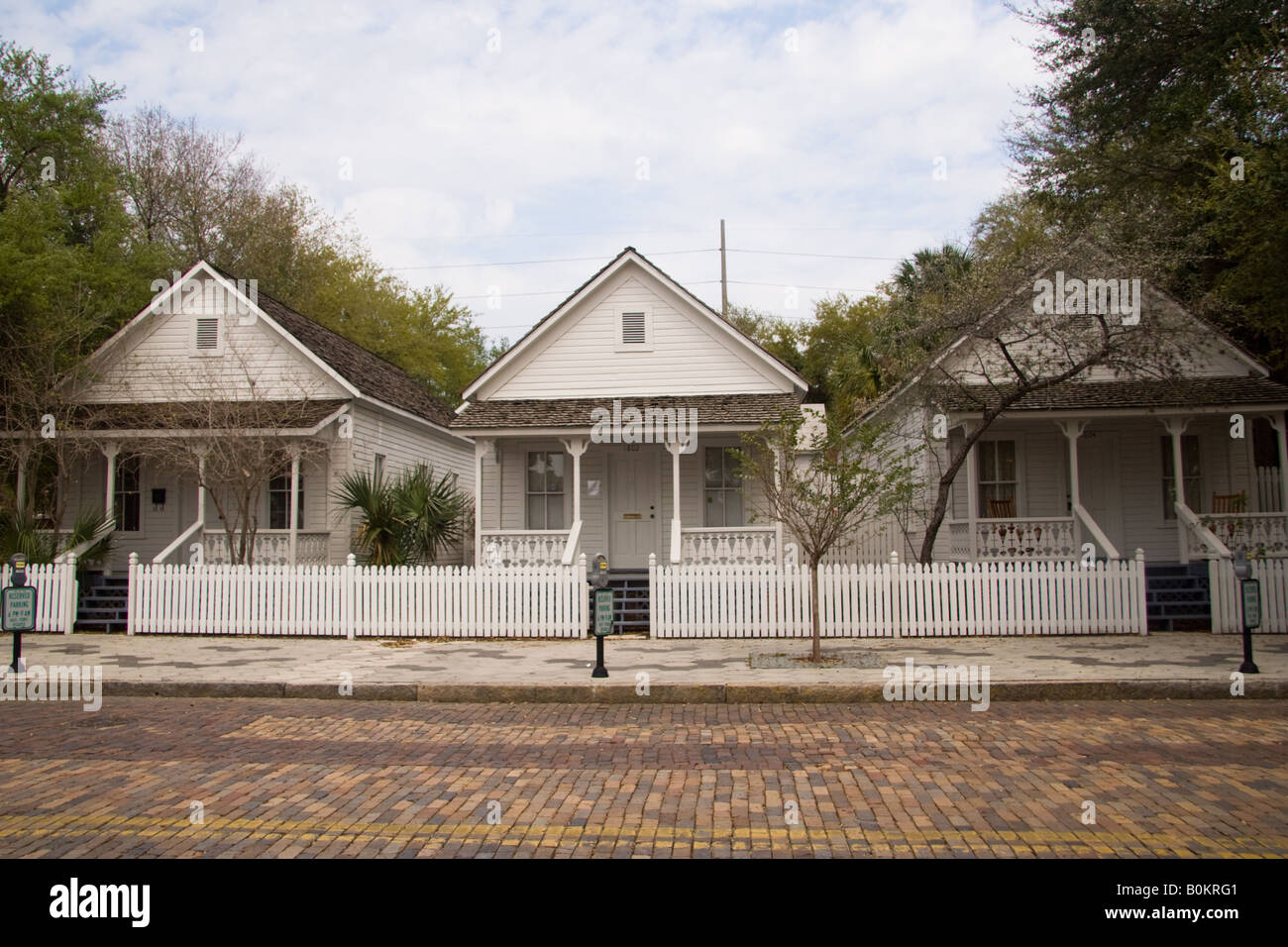 Neat white wooden row houses were home to the workers in Ybor City ... Neat white wooden row houses were home to the workers in Ybor City ...