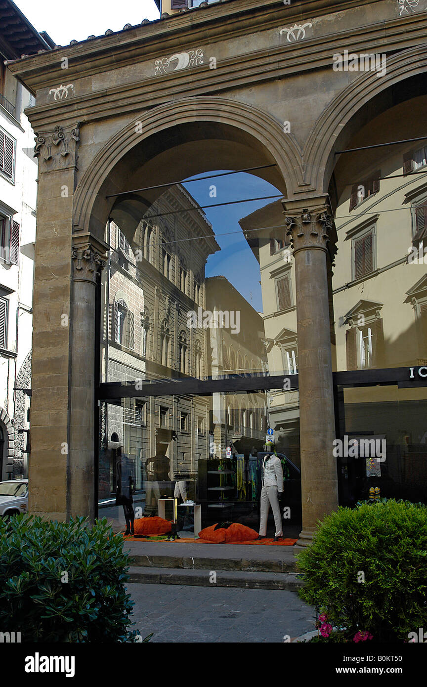 Leon Battista Alberti Loggia Rucellai Architecture Stock Photo Alamy