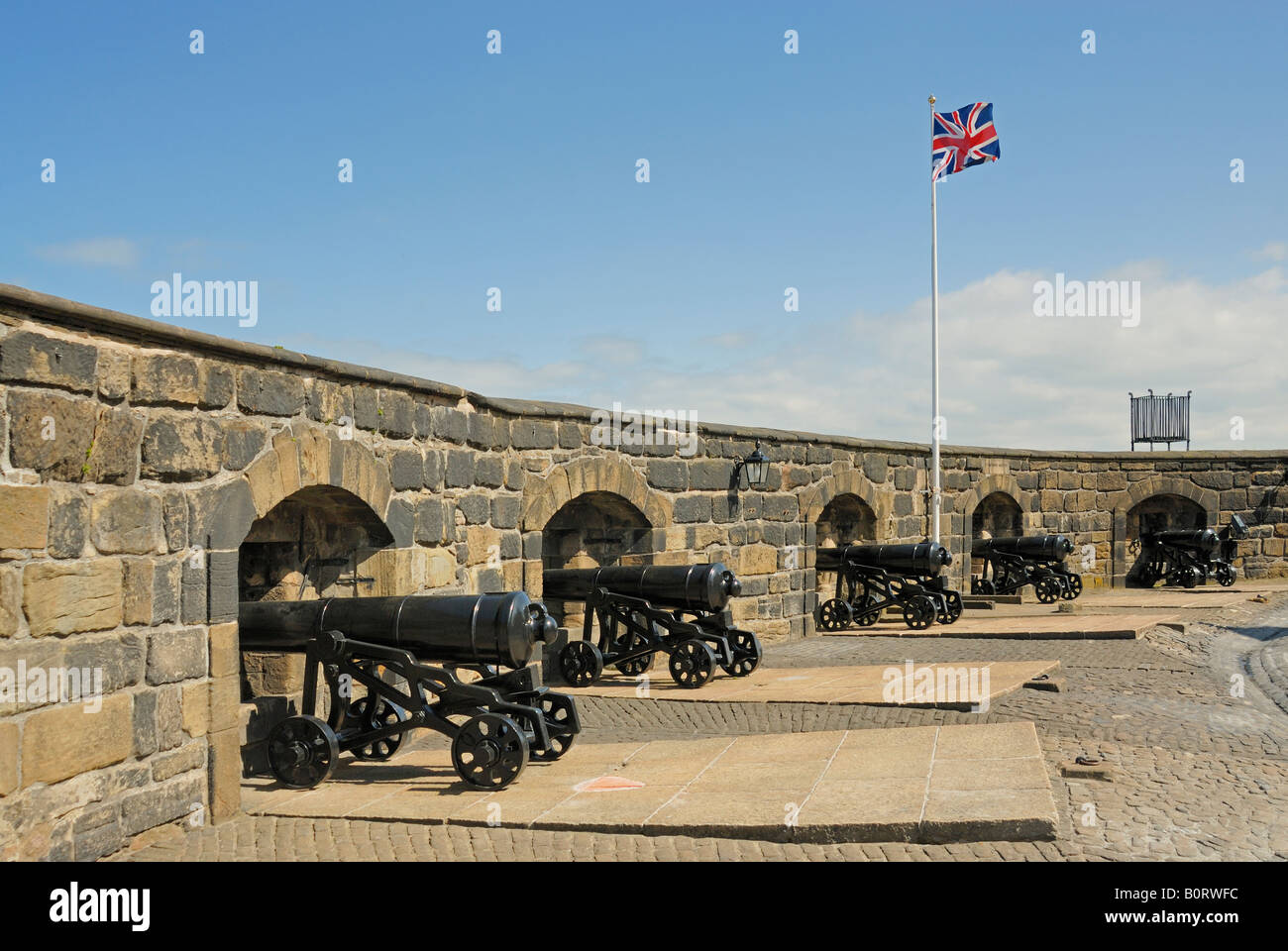 Half Moon Battery, Edinburgh Castle Stock Photo, Royalty Free Image