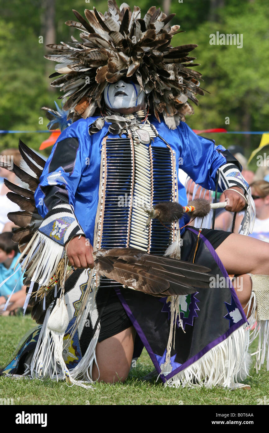 Eagle Tail, a Native American from the Micmac Indian Tribe of Canada Stock Photo, Royalty Free
