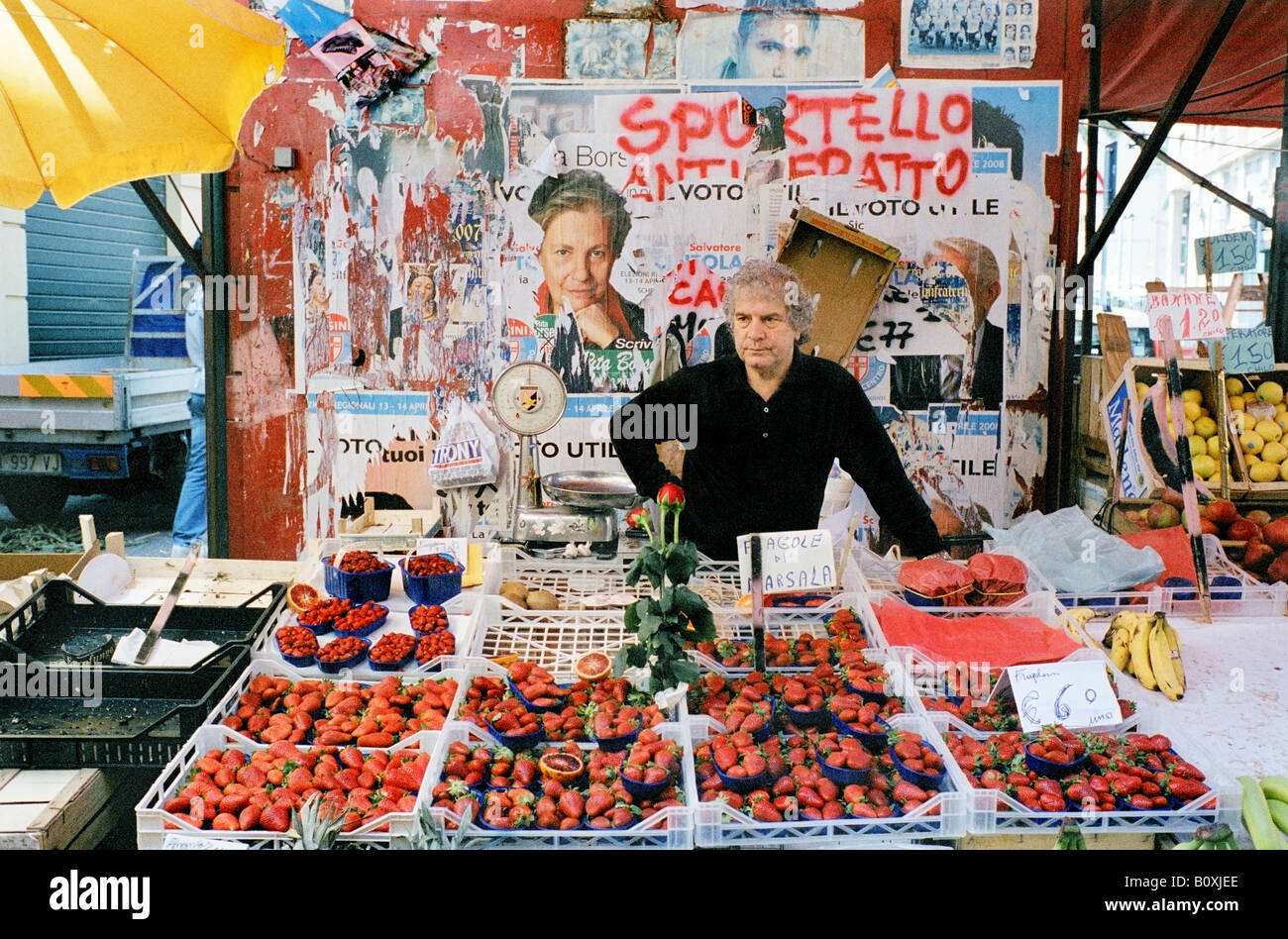 Capo Market Palermo Sicily Italy Stock Photo, Royalty Free Image