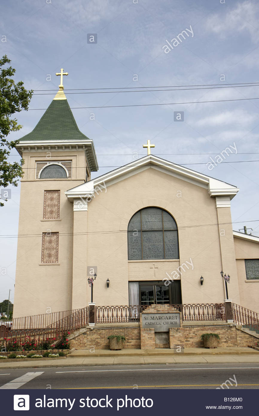Alabama Bayou la Batre St. Margaret Catholic Church fishing village Stock Photo, Royalty Free