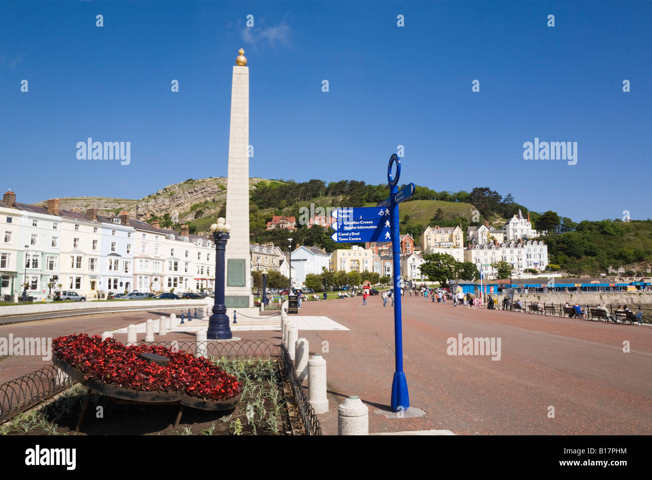 Llandudno North Wales UK Cenotaph on North Parade promenade on Stock