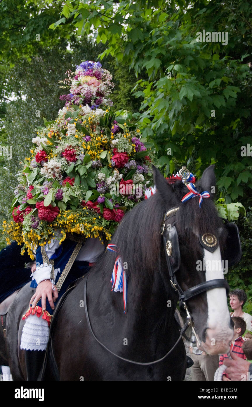 Garlanding Festival In Castleton Derbyshire In The Peak District