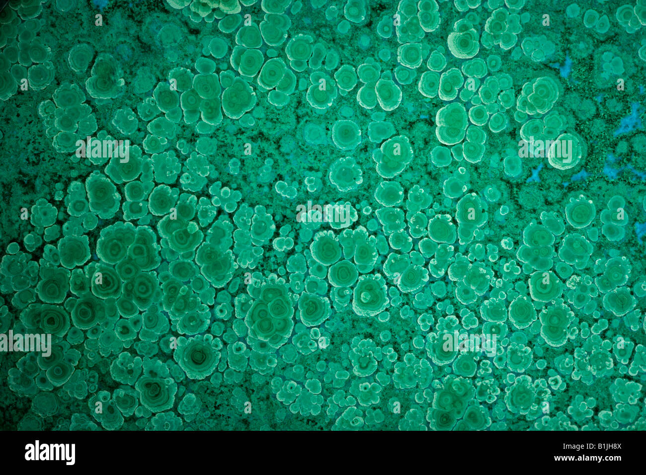 Malachite mined from Bagdad Copper Mine in Bagdad Arizona Stock Photo