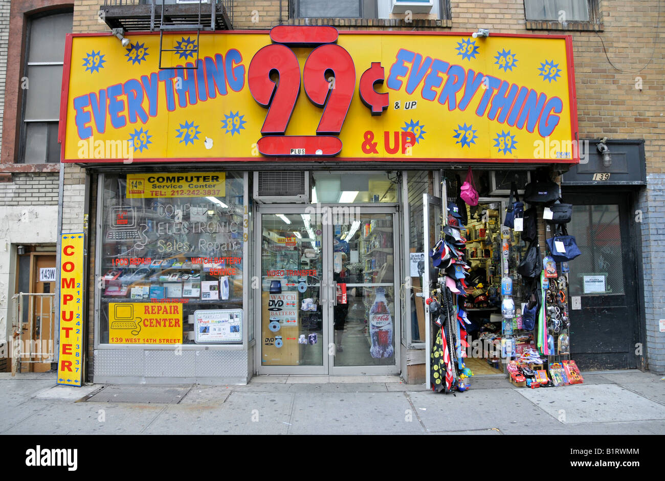 99 Cent Store, discount store, dollar shop, Manhattan, New York City Stock Photo, Royalty Free ...
