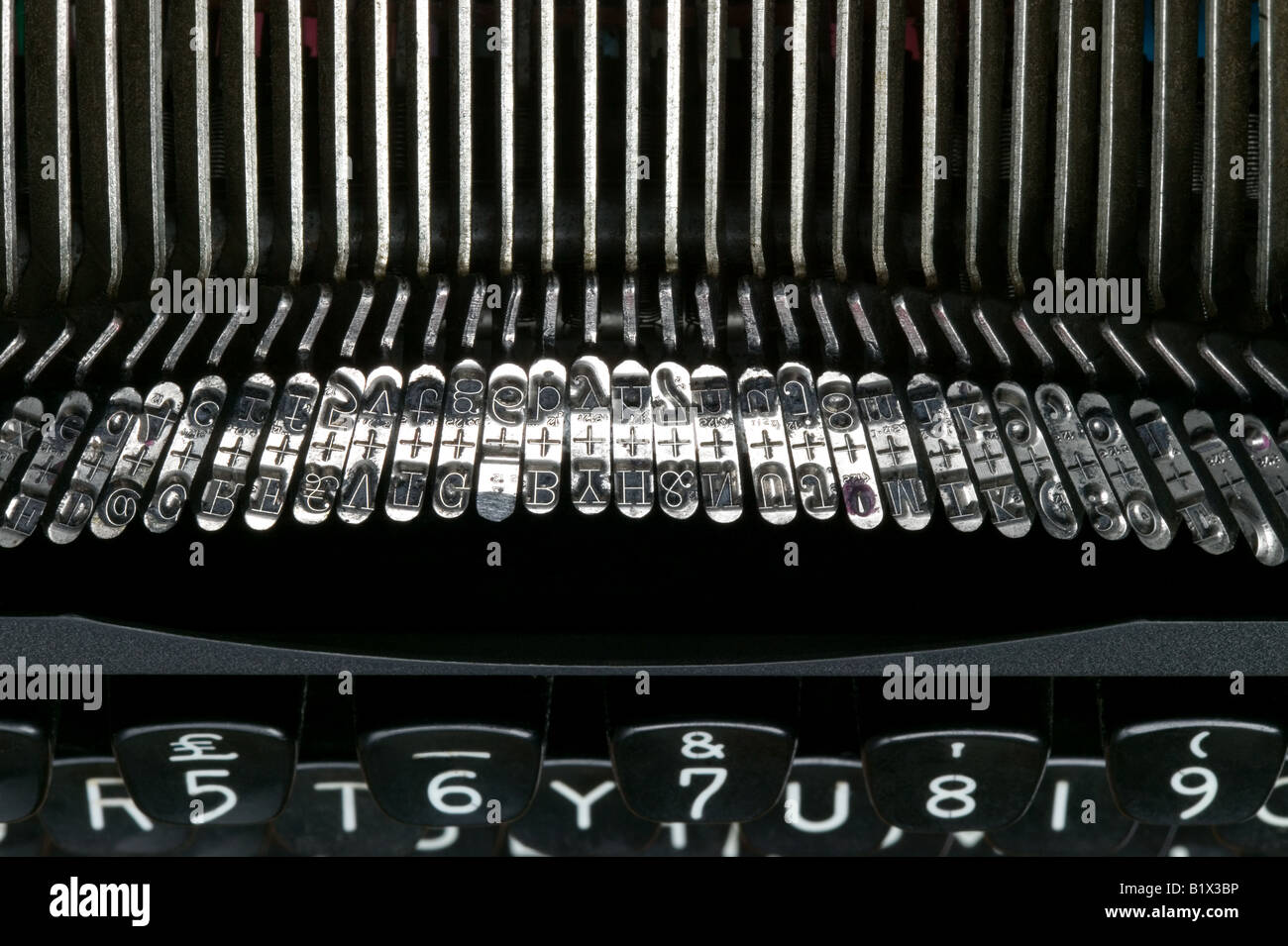 Close up of the keys on an old typewriter Stock Photo, Royalty Free