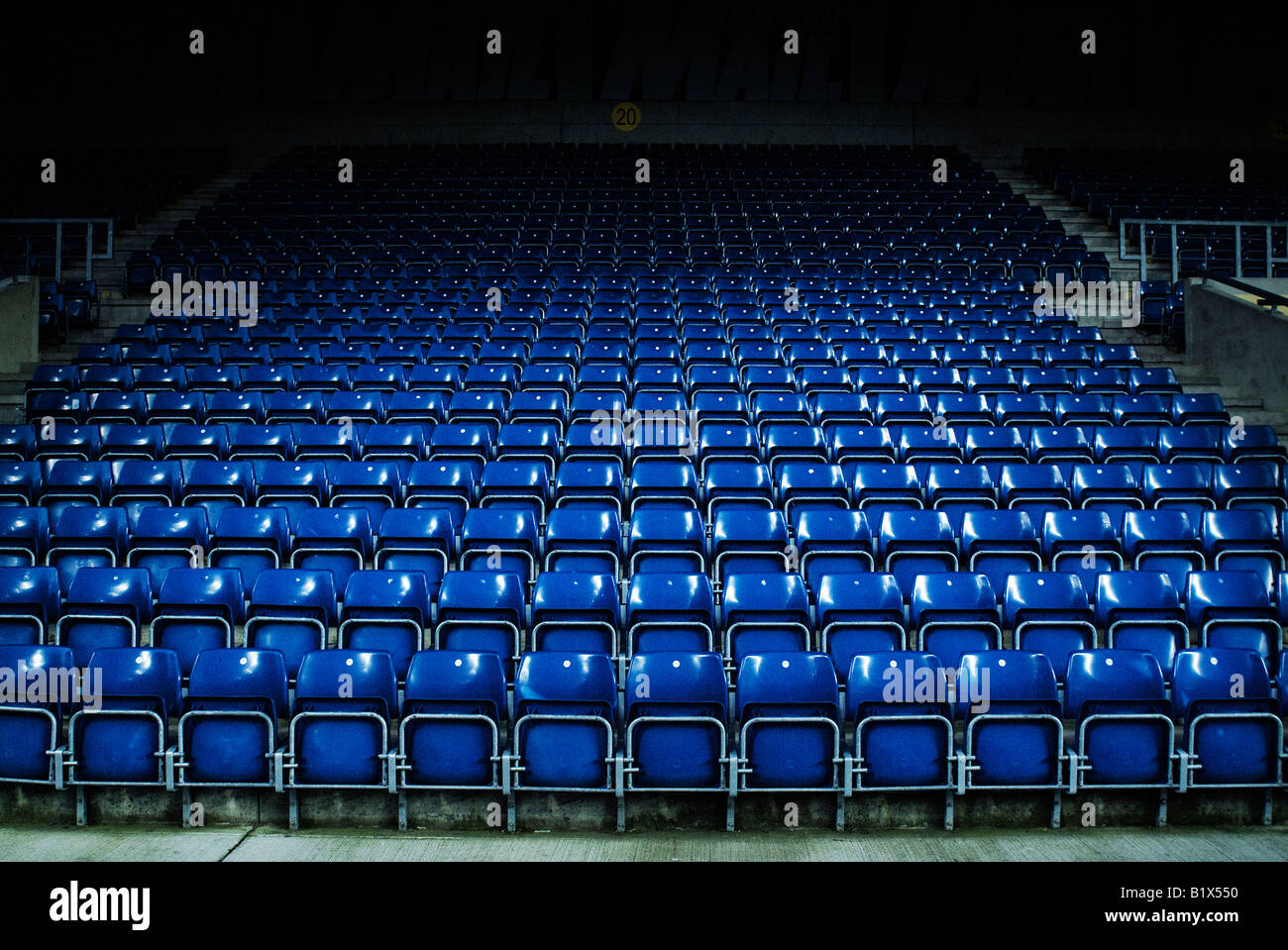 Oxford United Football Club seating stand Stock Photo, Royalty Free