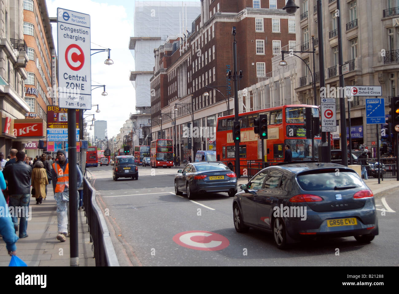 Congestion zone congestion charge c zone red route toll road central