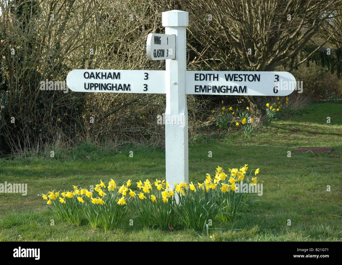 traditional country signpost, Rutland, England, UK Stock Photo, Royalty Free Image 18474373 Alamy