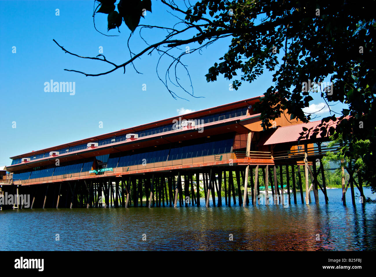 Cedar Street Bridge Public Market in Sandpoint Idaho is an old Stock