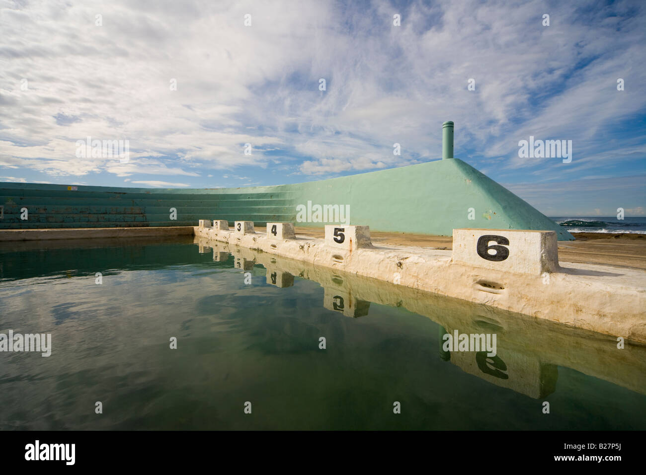 art deco style ocean baths in newcastle, nsw, australia stock art deco style ocean baths in newcastle, nsw, australia stock