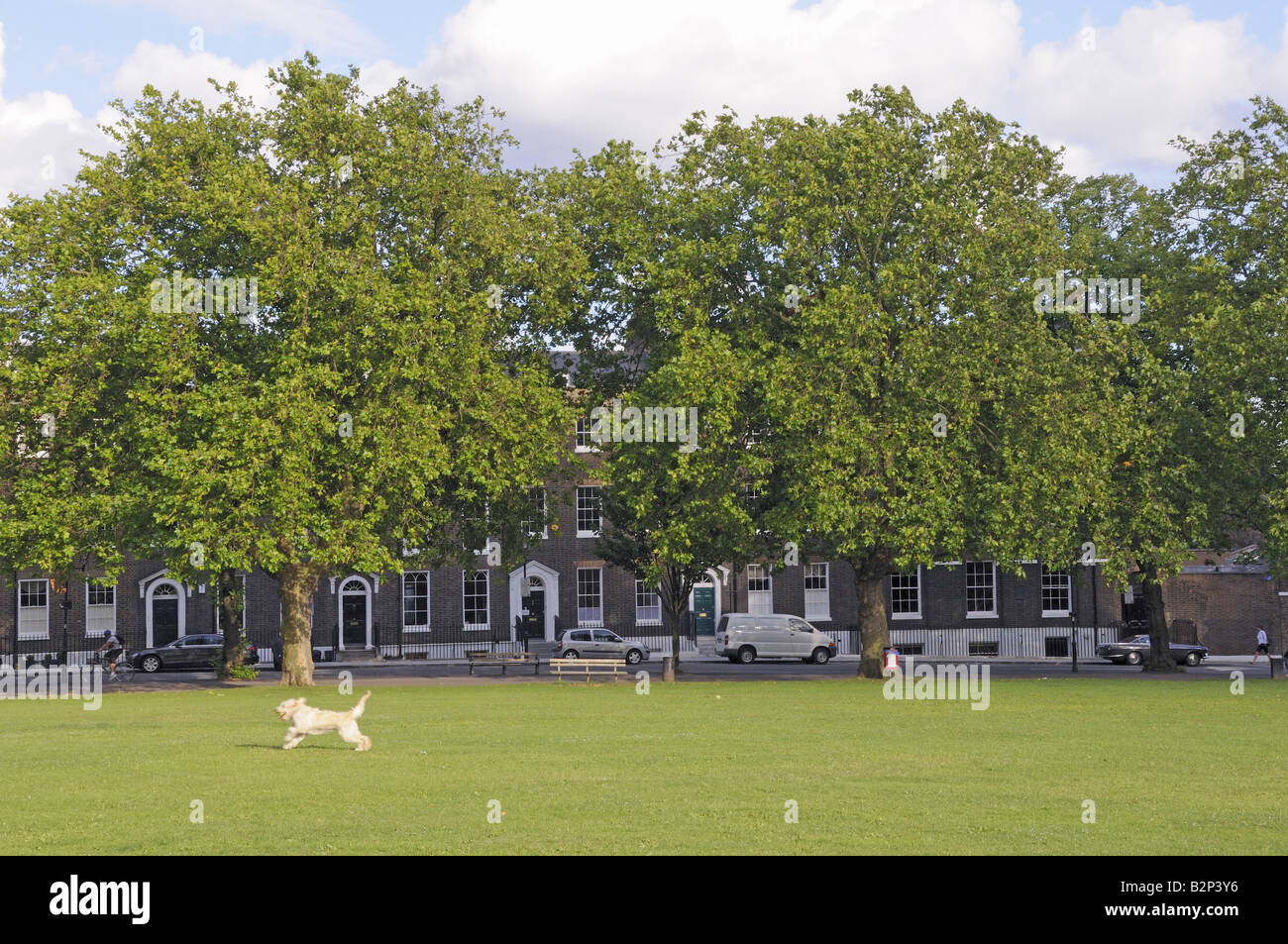 Highbury Fields looking towards Highbury Place Islington London Stock