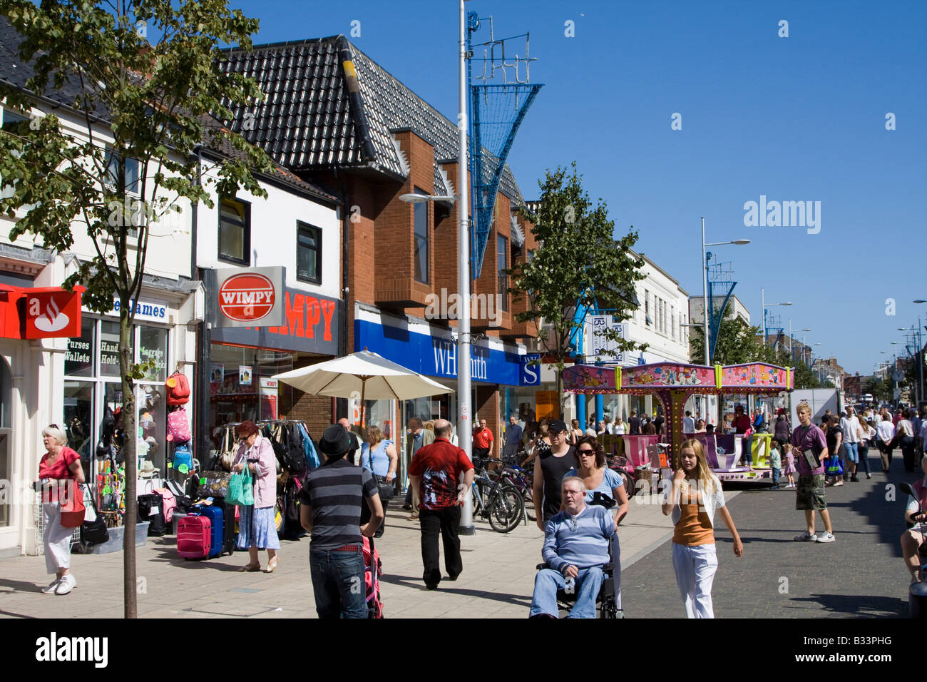 town centre high street shops lowestoft suffolk east anglia england