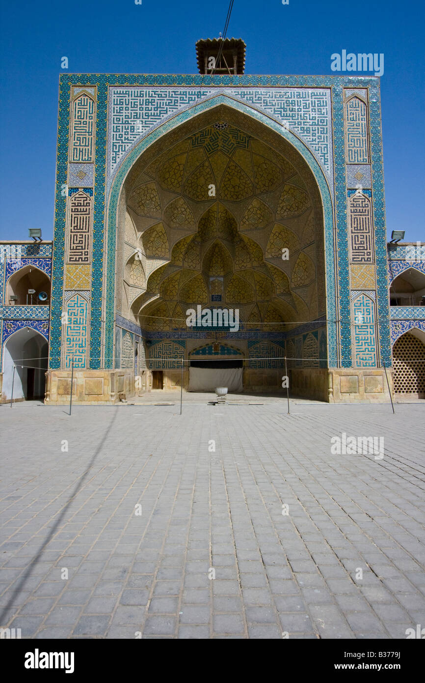 Iwan At Jameh Masjid Or Friday Mosque In Esfahan Iran Stock Photo Alamy