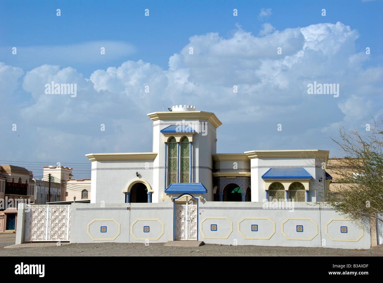 Typical Omani house Bahla Al Dakhiliyah Region Sultanate of Oman Stock