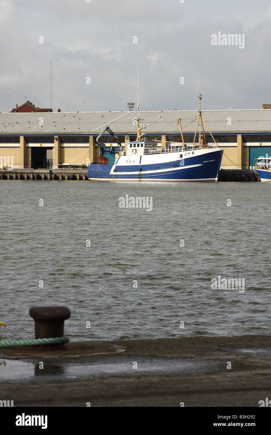 A fishing trawler at Grimsby Docks, Grimsby, England, U.K Stock Photo