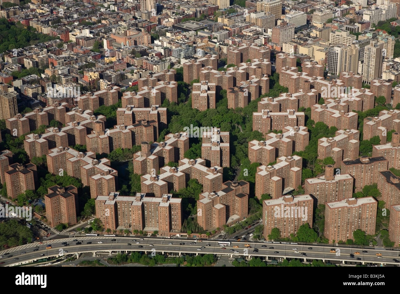 aerial view of Stuyvesant town and Peter Cooper Village New York Stock