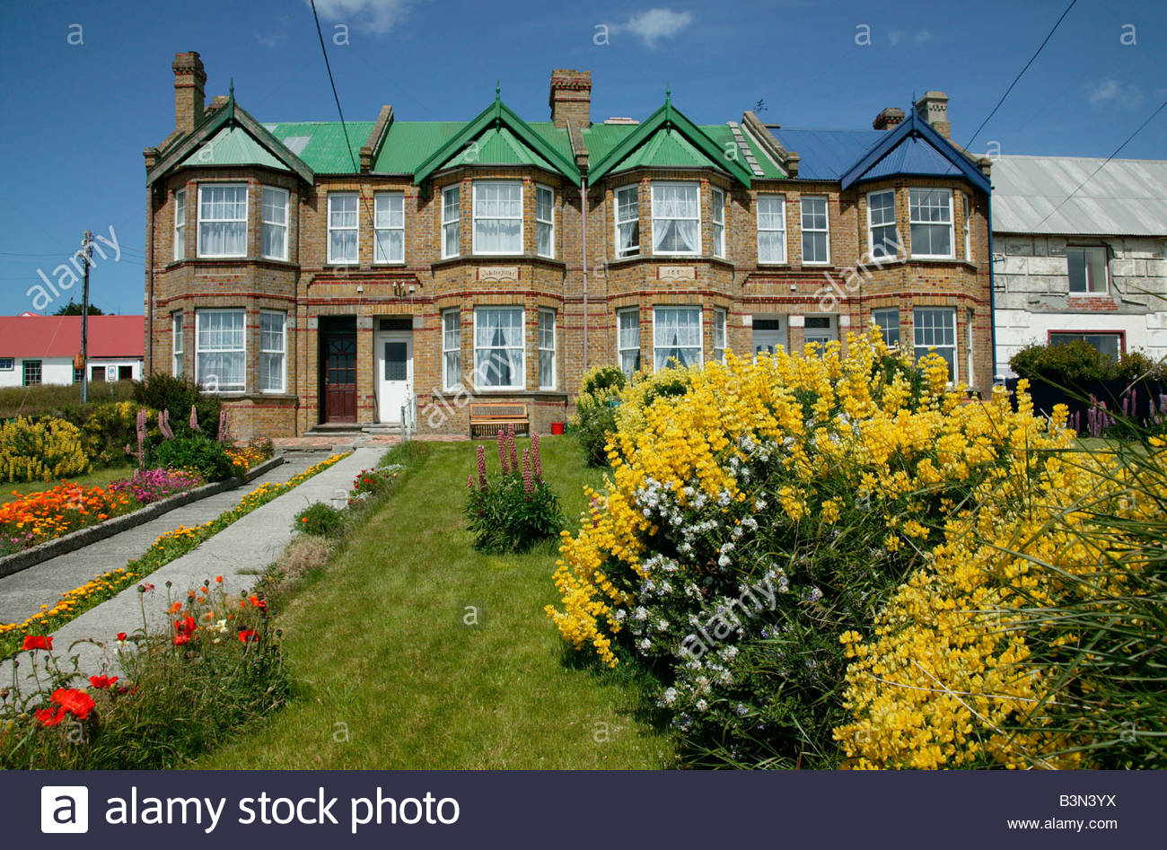 House in Port Stanley, Falkland Islands Stock Photo, Royalty Free Image