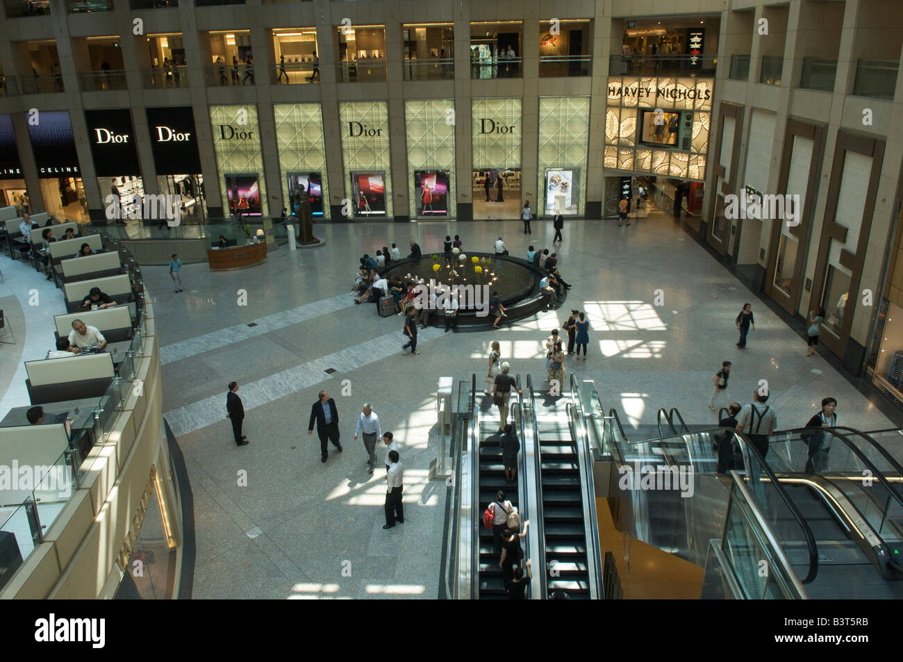 Inside of The Landmark shopping mall Hong Kong City Hong Kong August Stock Photo, Royalty Free