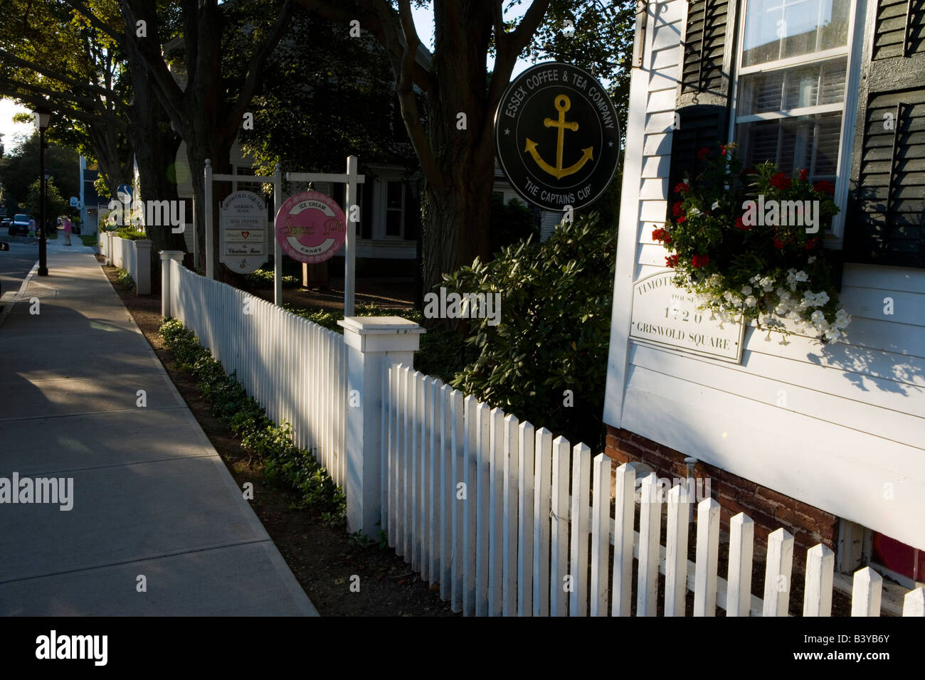Main Street in Essex, Connecticut Stock Photo, Royalty Free Image