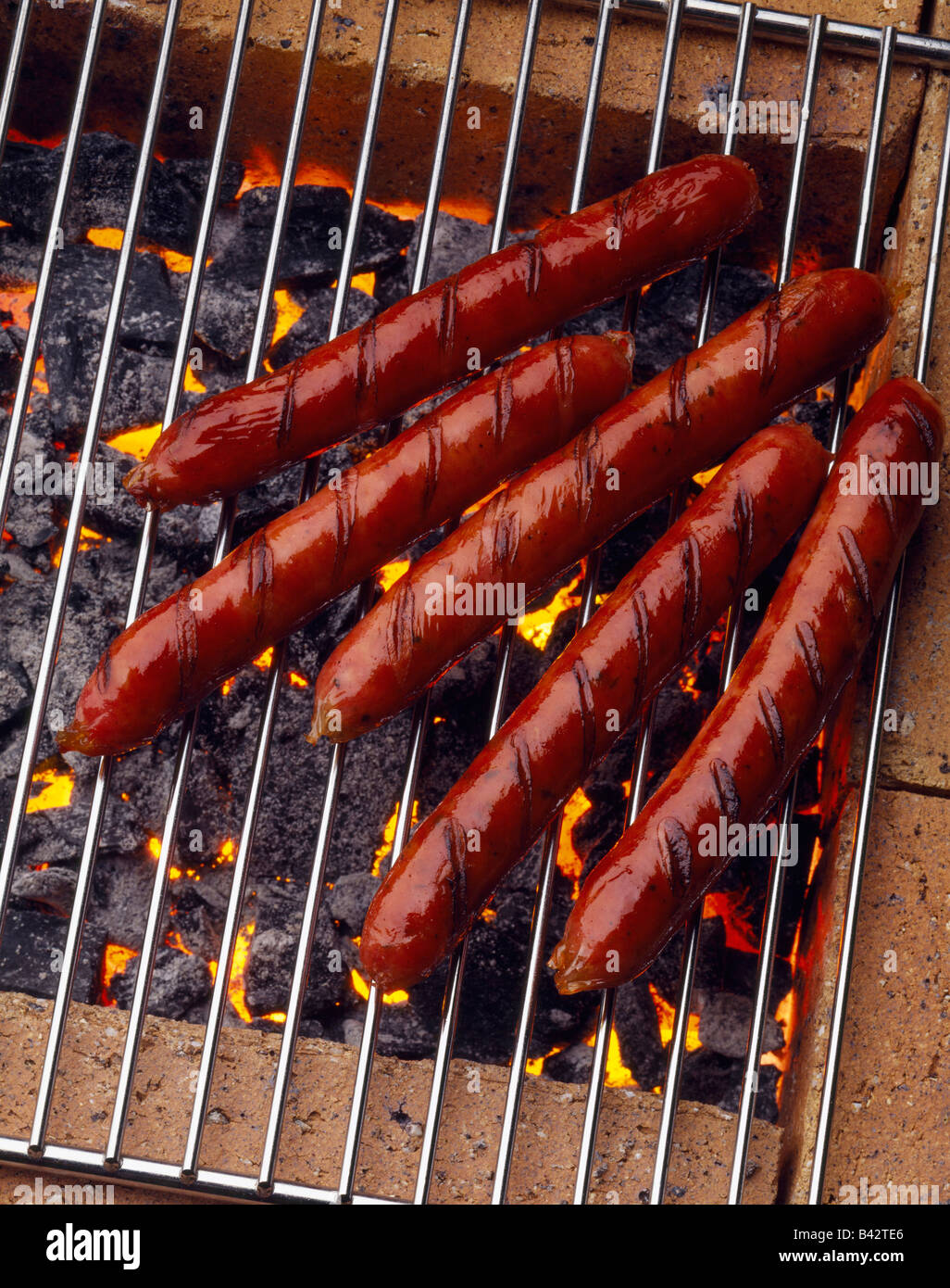 Merguez sausages on the barbecue Stock Photo: 19732110 - Alamy