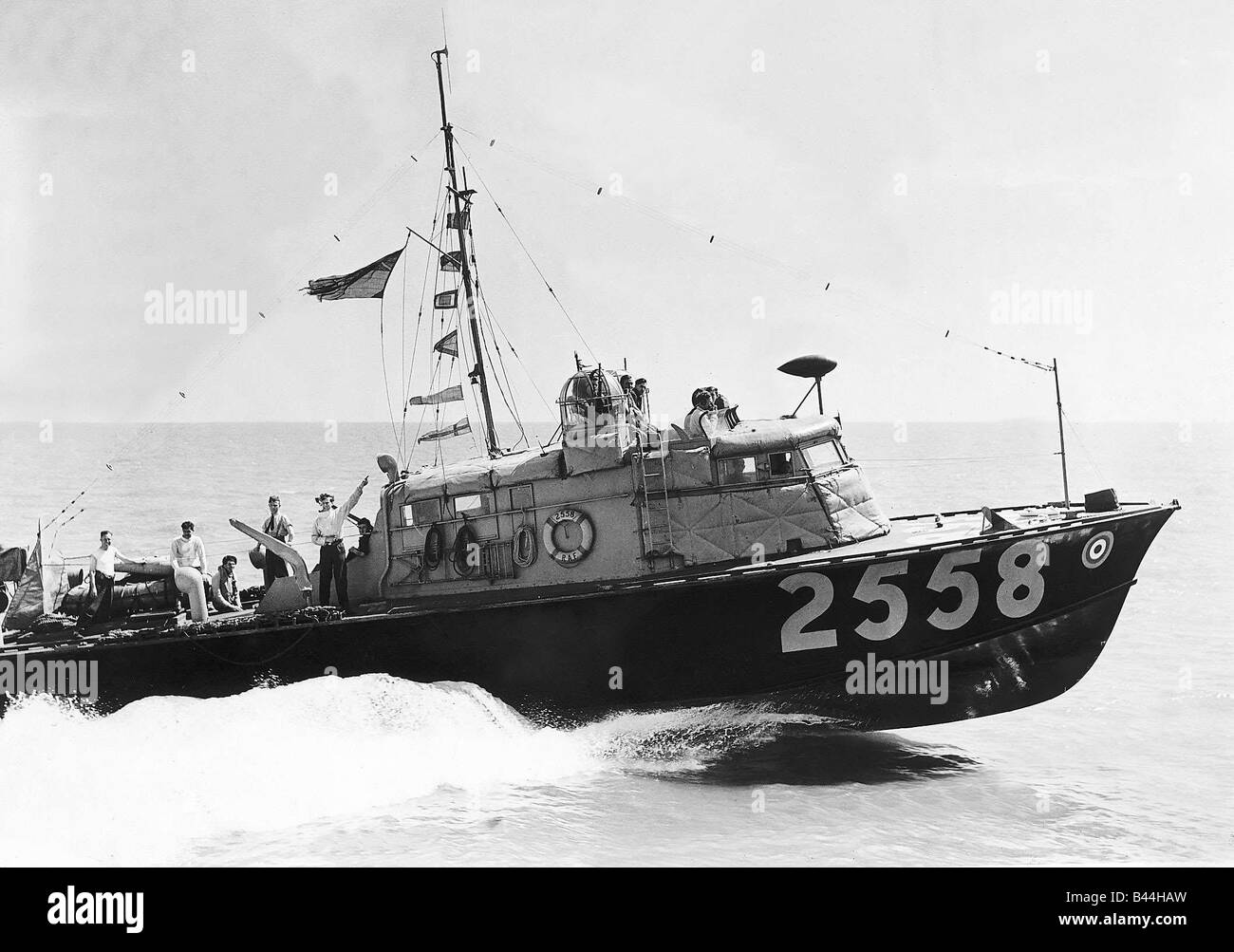 A new high speed rescue launch now in service with RAF Air Sea Rescue Stock Photo, Royalty Free