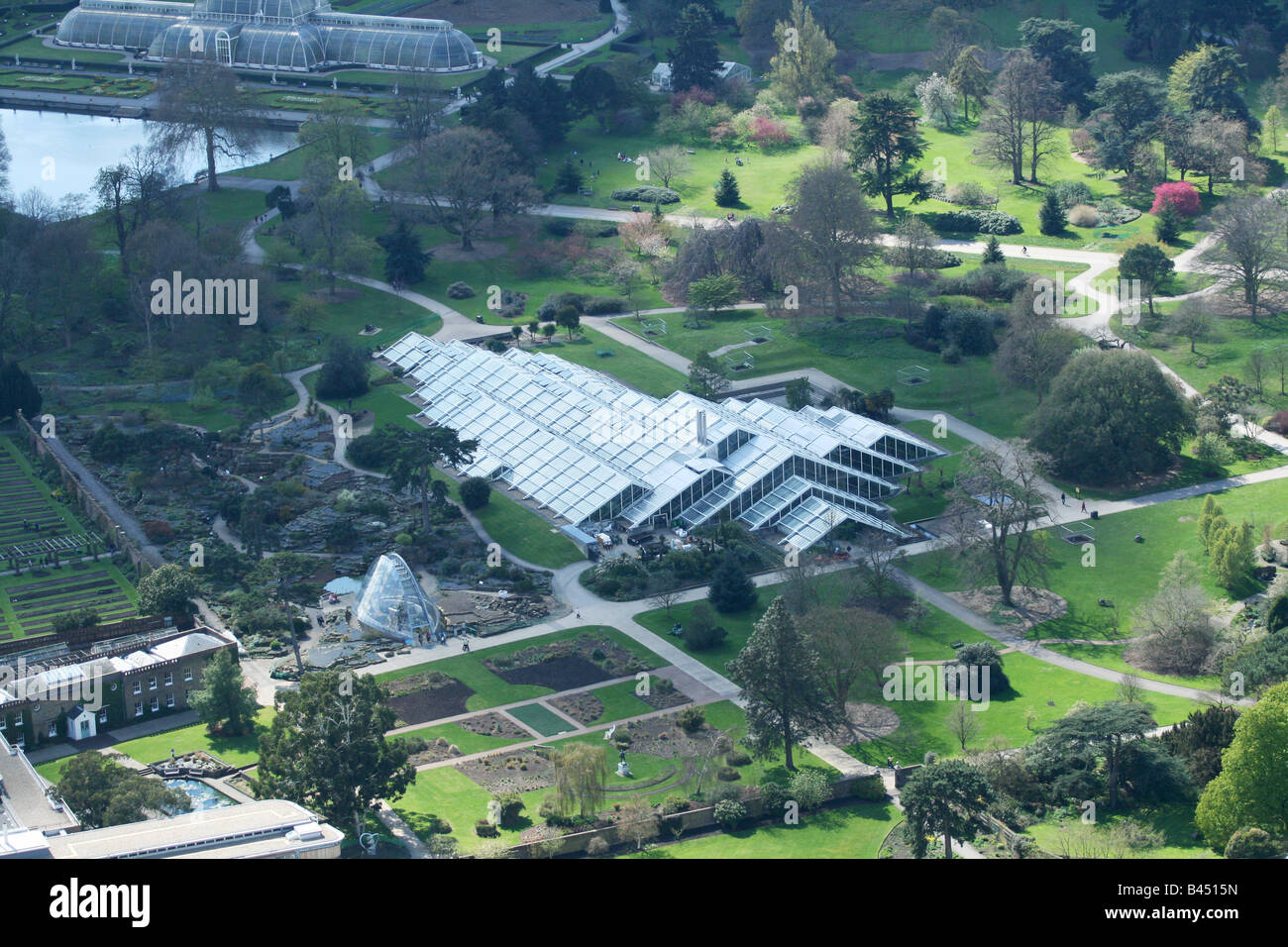 Kew gardens an aerial photograph Stock Photo, Royalty Free Image