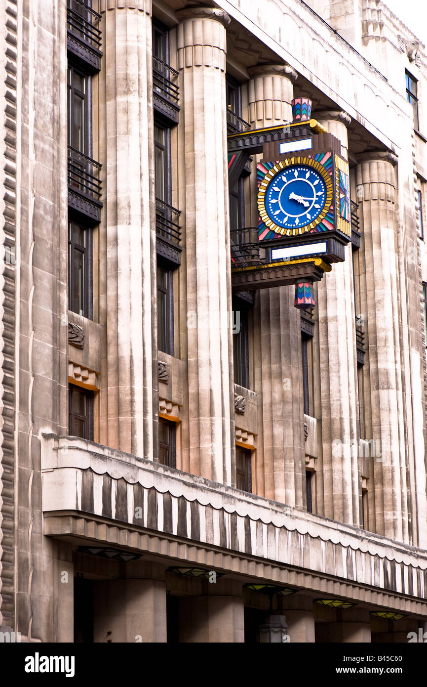 Clock on Daily Telegraph building Fleet Street London United Kingdom Stock Photo, Royalty Free