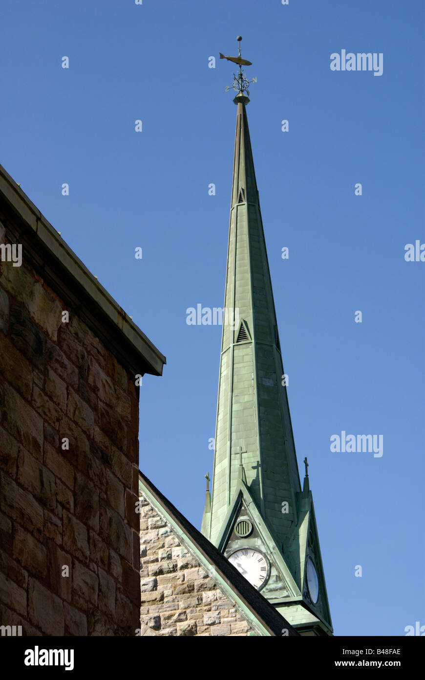 Steeple of Trinity Church in the city of Saint John, New Brunswick