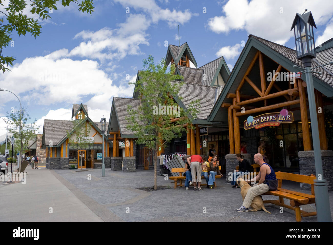 shopping center in Jasper, alberta, canada Stock Photo, Royalty Free