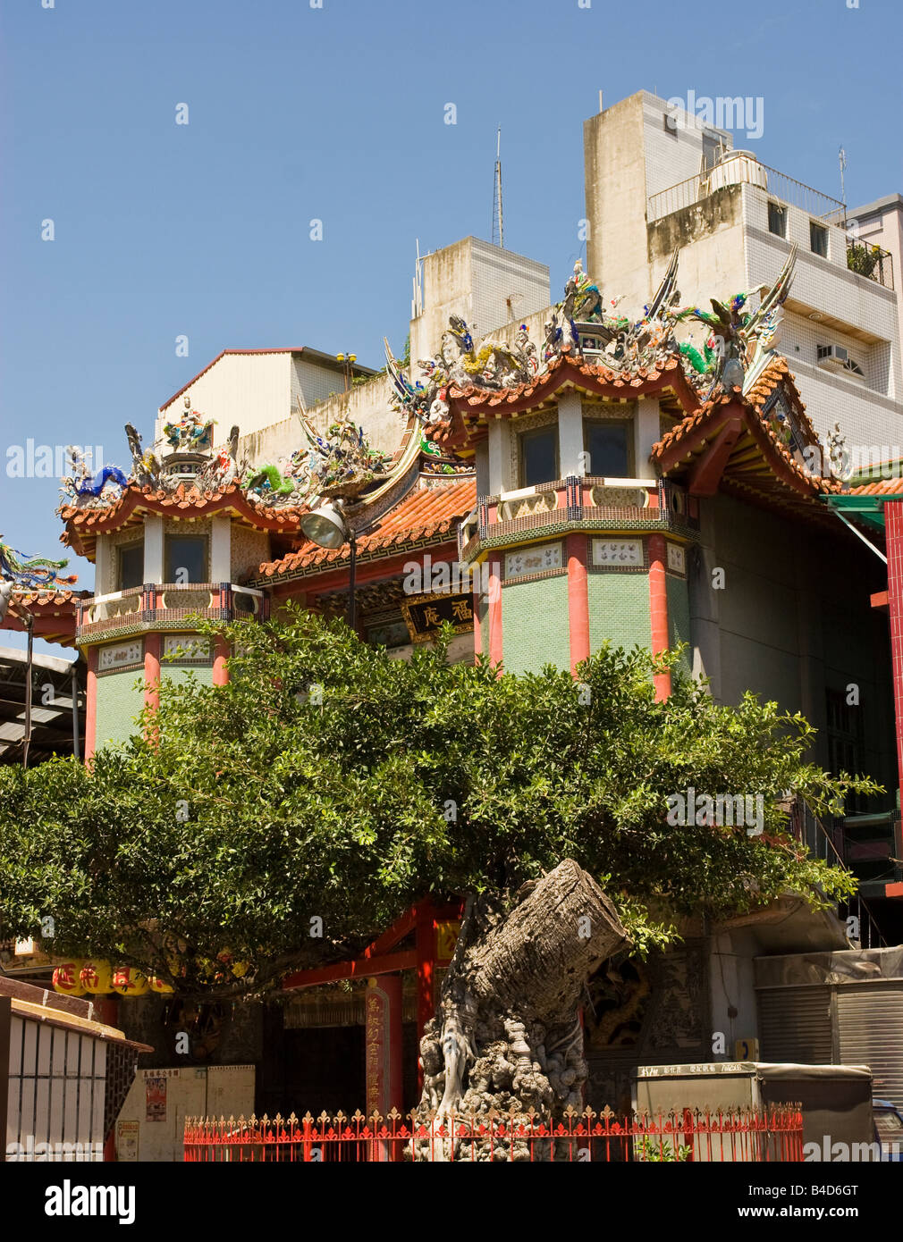 Wanfu Temple, Taiwanese Chinese Buddhist temple, Tainan, Taiwan Stock