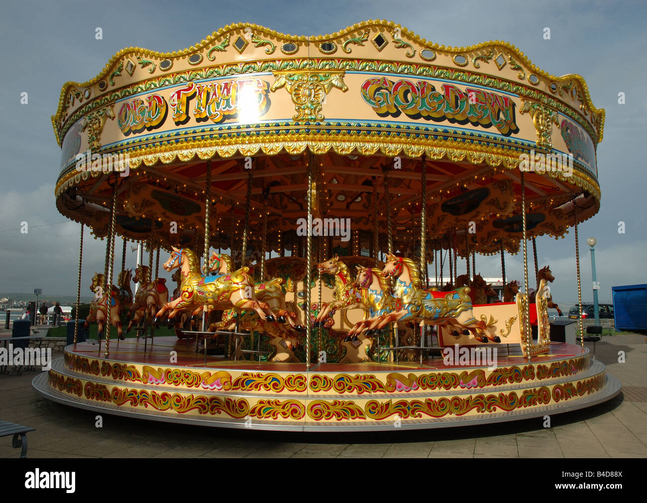 fairground carousel weymouth dorset england uk stock fairground carousel weymouth dorset england uk stock