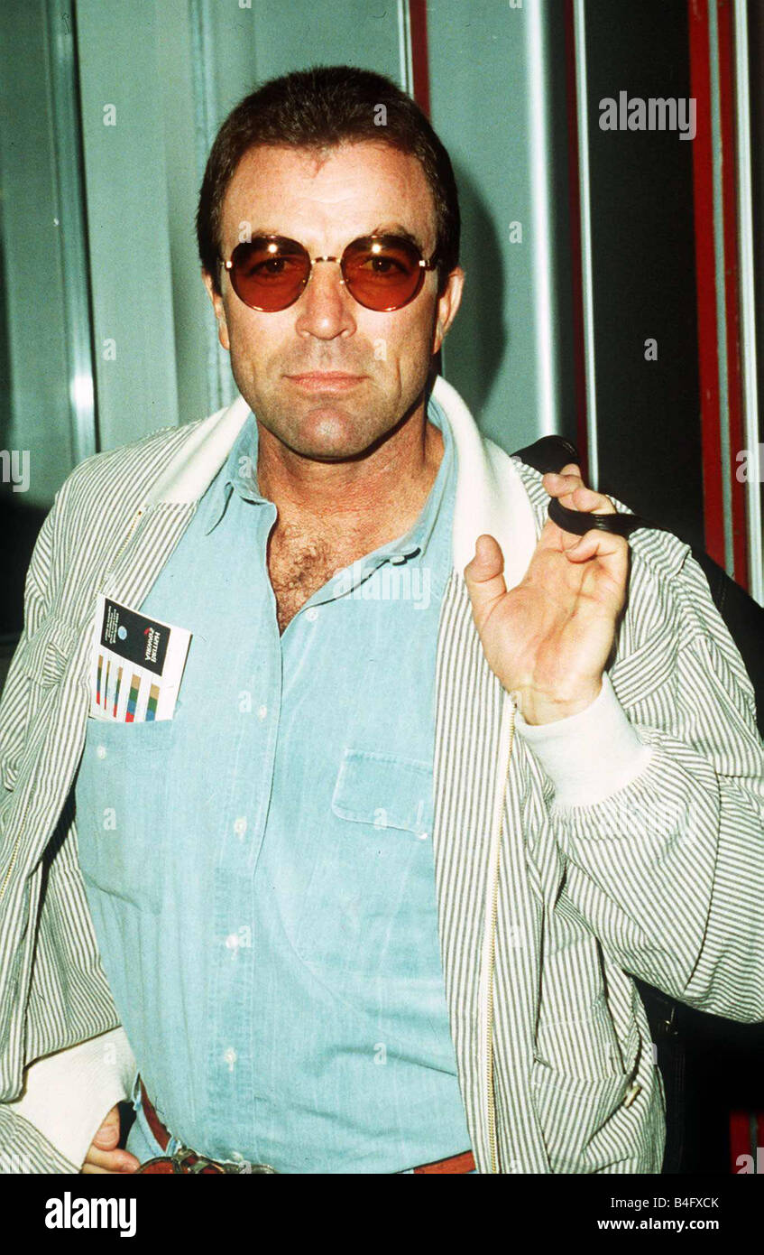 Film and television actor Tom Selleck without his famous moustache