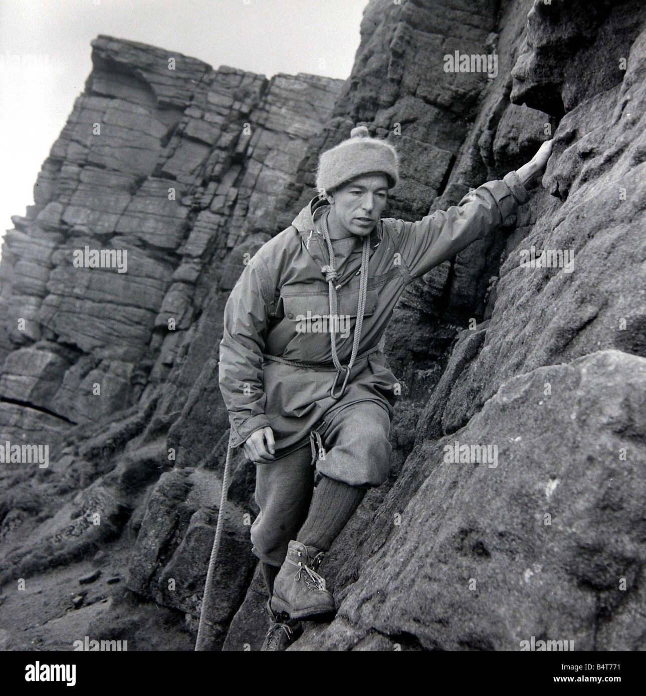 Rock climber Mountaineer Joe Brown of Whaley Brdige Derbyshire who