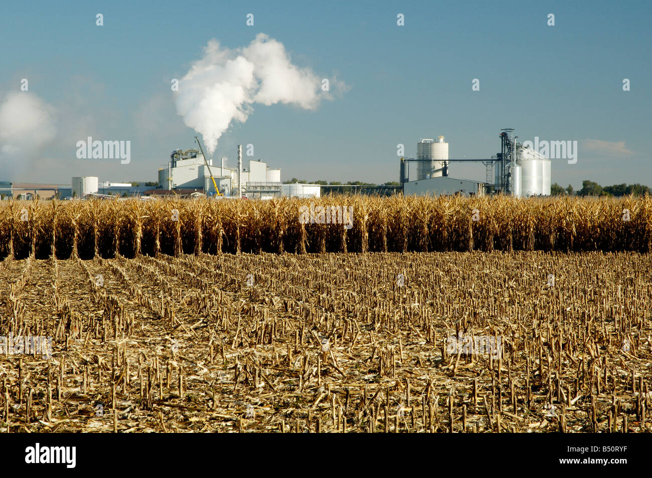 An ethanol production plant in South Dakota Stock Photo
