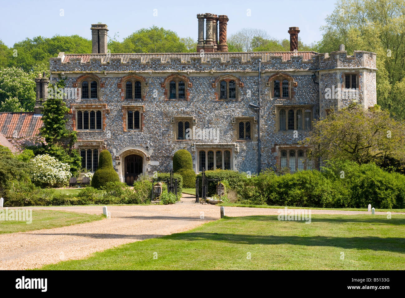 Mannington Hall near Aylsham, Norfolk, England Stock Photo, Royalty