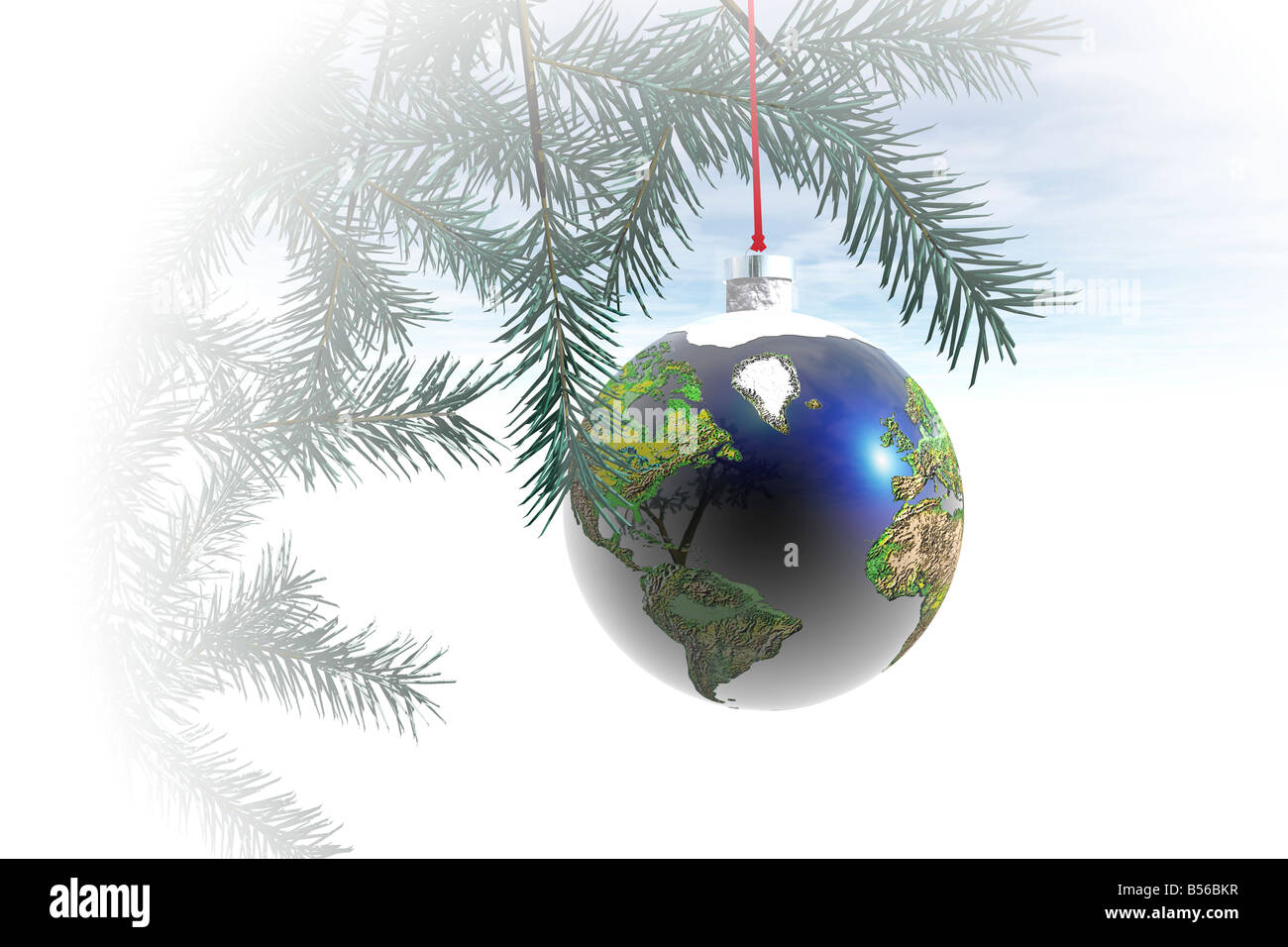world globe ornament hanging from a christmas tree stock world globe ornament hanging from a christmas tree stock