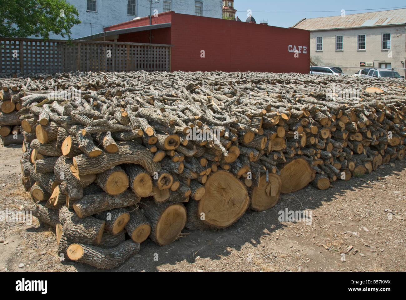 Texas Lockhart Smitty s Market barbecue smoked meat restaurant Stock