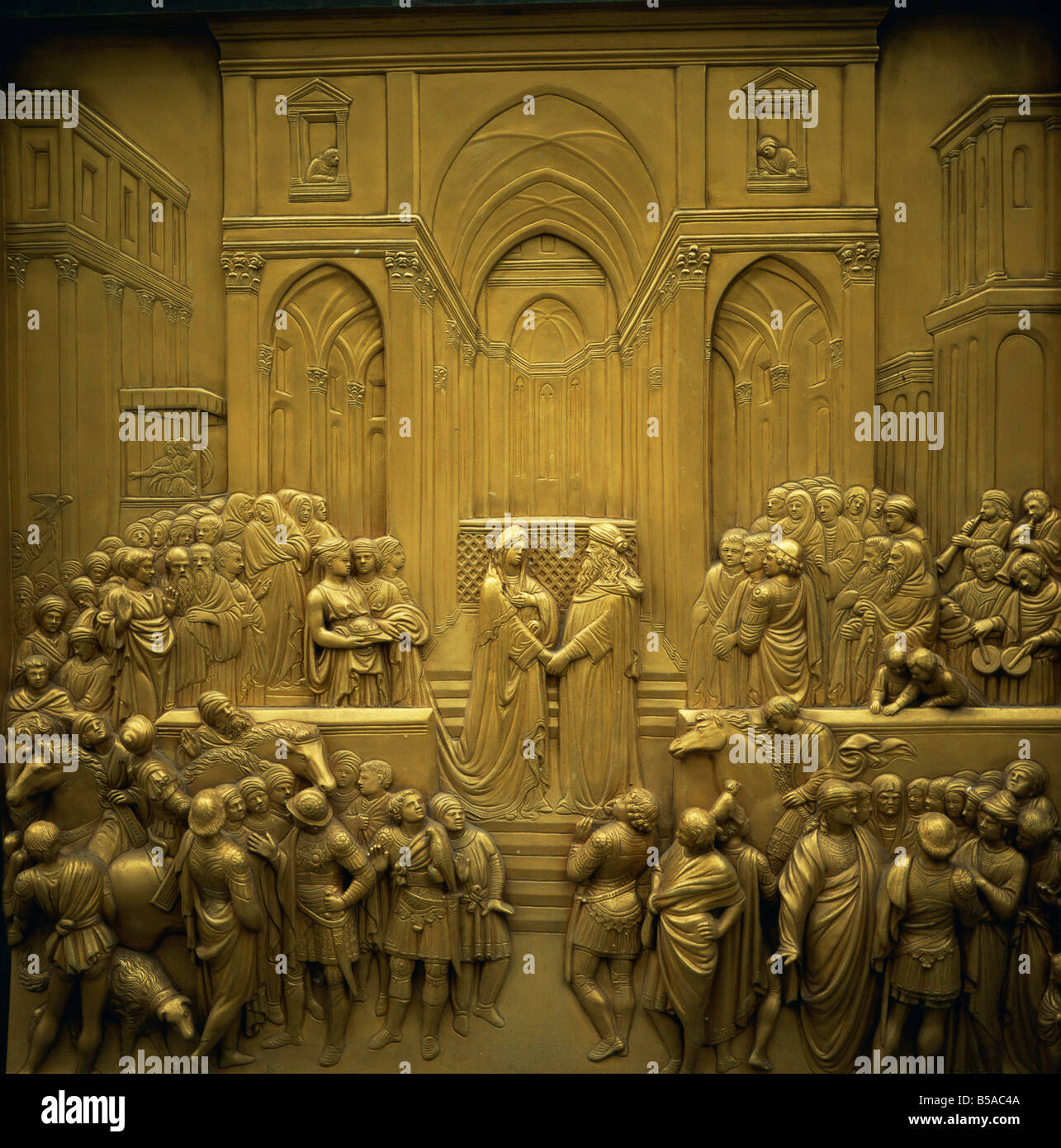 Baptistery bronze East door by Ghiberti, Gates of Paradise, Florence