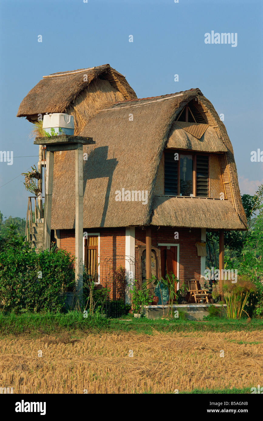 Modern house built in traditional style near ubud bali indonesia asia l murray