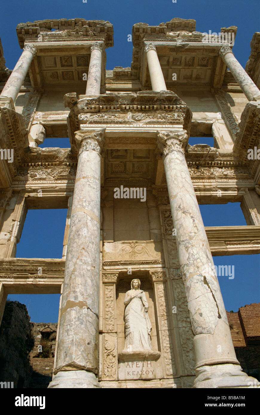 the celsus library in ephesus dating from 135 ad