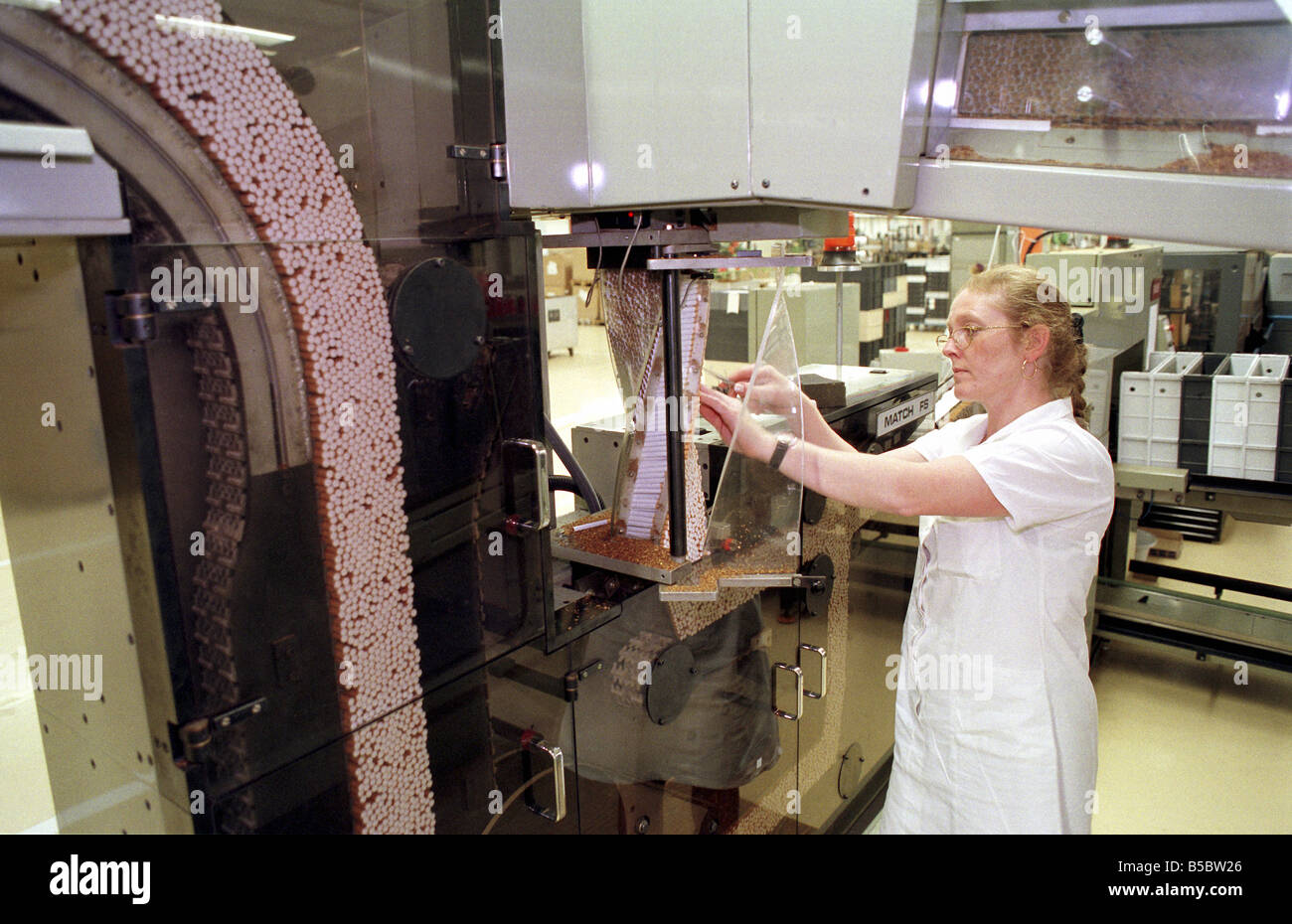 Cigarette production in the cigarette factory Reemtsma Polska Stock