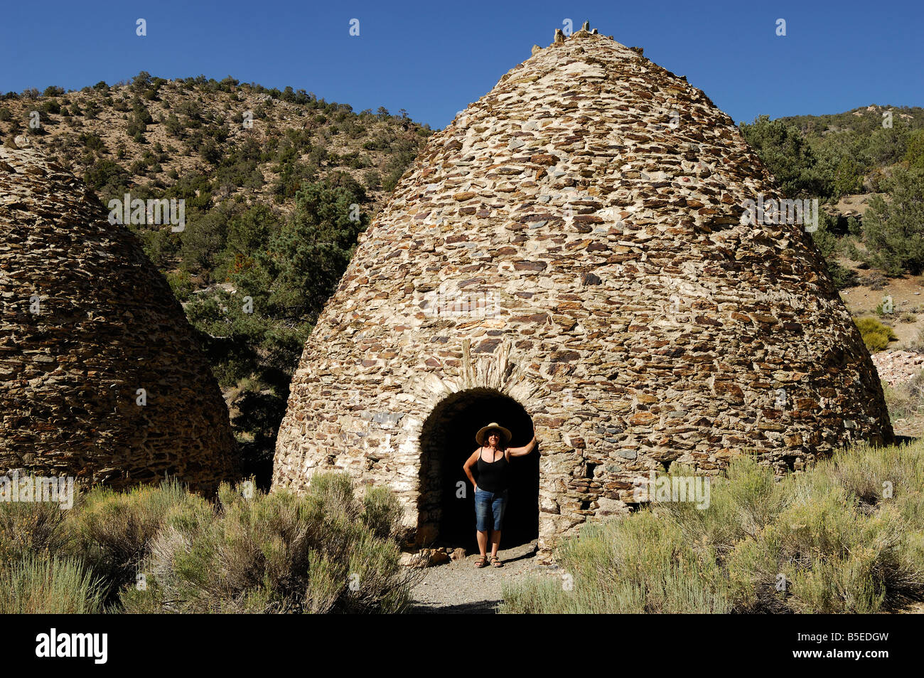 Charcoal Kilns Wildrose canyon Death Valley Stock Photo, Royalty Free